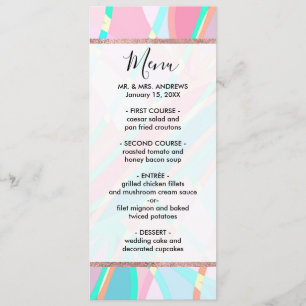 Girly Modern Abstract geometrisch patroon Menu