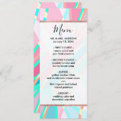 Girly Modern Abstract geometrisch patroon Menu (Voorkant / Achterkant)