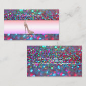 Girly Modern Bokeh High Hiel Visitekaartje (Voorkant / Achterkant)