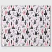 Girly Modern Christmas Cadeaupapier (Vlak)