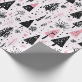 Girly Modern Christmas Cadeaupapier (Hoek)