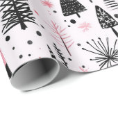 Girly Modern Christmas Cadeaupapier (Rol Hoek)
