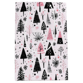 Girly Modern Christmas Medium Cadeauzakje