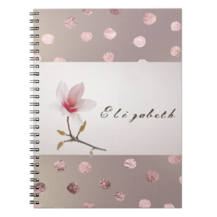 Girly Modern Dotted Floral Notitieboek
