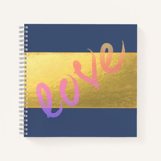 Girly Modern Gold, Love Notitieboek (Voorkant)