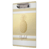 Girly Modern Gold Stripes, Gold Pineapple Klembord (Links)