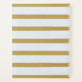 Girly Modern Gold Stripes, Olive Branch Planner (Achterkant)