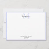 Girly Modern Lavender Handbrief Monogram Note C Notitiekaartje (Voorkant)