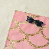 GIRLY MODERN OMBRE MERMAID BEACH TOWEL STRANDLAKEN (In situ)