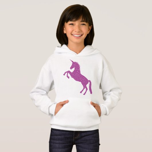 Girly Modern Pink Unicorn (Voorkant volledig)