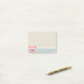 Girly Modern, Polka Dots, Cat Post-it® Notes (Op bureau)