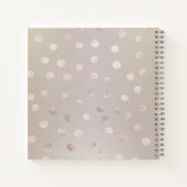 Girly Modern Polka Dots, Faux Lashes Notitieboek (Achterkant)
