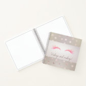 Girly Modern Polka Dots, Faux Lashes Notitieboek (Binnen)