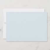 Girly Modern Powder Blue Monogrammed Note Notitiekaartje (Achterkant)