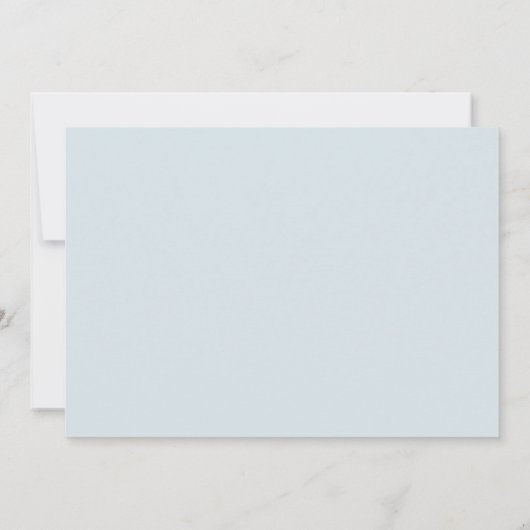 Girly Modern Powder Blue Monogrammed Note Notitiekaartje (Achterkant)