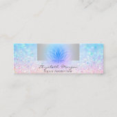 Girly Modern Professional, Bokeh Lotus Yoga Mini Visitekaartje (Voorkant)