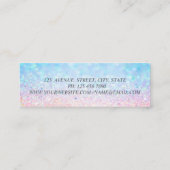 Girly Modern Professional, Bokeh Lotus Yoga Mini Visitekaartje (Achterkant)