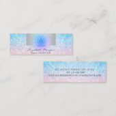 Girly Modern Professional, Bokeh Lotus Yoga Mini Visitekaartje (Voorkant / Achterkant)