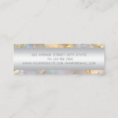 Girly Modern Professional Charming Opal Stone Mini Visitekaartje (Achterkant)