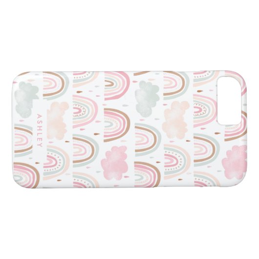 Girly Modern Rainbow Pattern Case-Mate iPhone Case (Achterkant (Horizontaal))