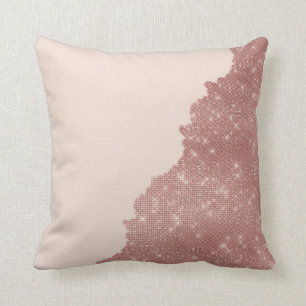 Girly Modern Roos Gold Glitter Blush Pink Split Kussen