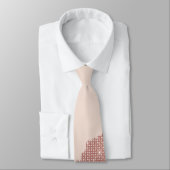 Girly Modern Roos Gold Glitter Blush Pink Split Stropdas (Gebonden)