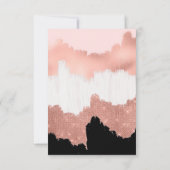 Girly Modern Roos Gold Pink Glitter Borstel Bedankkaart (Achterkant)