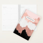 Girly Modern Roos Gold Pink Glitter Borstel Planner (Display)