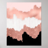 Girly Modern Roos Gold Pink Glitter Borstel