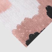 Girly Modern Roos Gold Pink Glitter Borstel Tissuepapier (Detail)