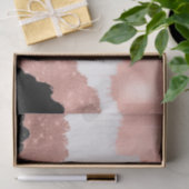 Girly Modern Roos Gold Pink Glitter Borstel Tissuepapier (Geschenk)