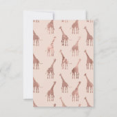 Girly Modern Roos Goud Blush Roze Giraffes Bedankkaart (Achterkant)