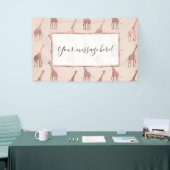Girly Modern Roos Goud Blush Roze Giraffes Spandoek (Beurs)