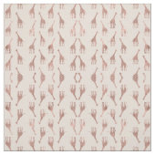 Girly Modern Roos Goud Blush Roze Giraffes Stof (Swatch)