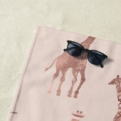 Girly Modern Roos Goud Blush Roze Giraffes Strandlaken (In situ)