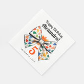 Girly Modern Sinaasappel Kleurrijke Boog Naam Wate Servet (Hoek)