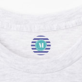 Girly Modern Stripes Monogram Labels (Aangebracht)