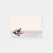 Girly Modern Trendy, Lace, Makeup Post-it® Notes (Voorkant)