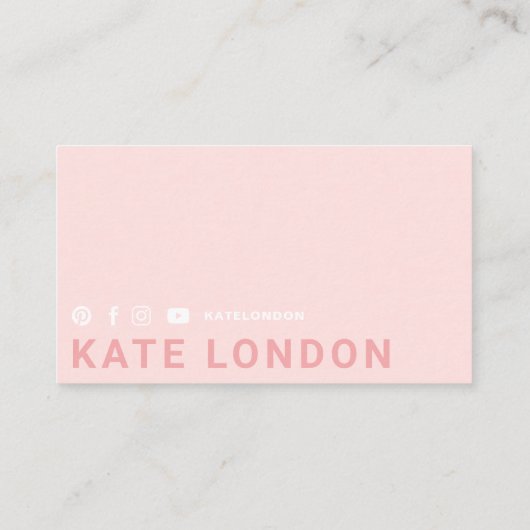 Girly Modern Trendy Online Boxing Glove Club Visitekaartje (Achterkant)