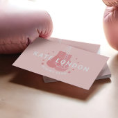 Girly Modern Trendy Online Boxing Glove Club Visitekaartje