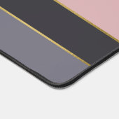 Girly moderne strepen gepersonaliseerd bureaumat (Hoek)