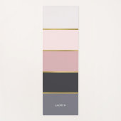 Girly moderne strepen gepersonaliseerd yogamat (Voorkant)