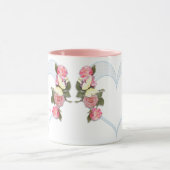 Girly Moederdag roze floral Heart Mok (Midden)