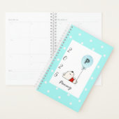 Girly Monogram Beer Blauw 2025 Planner (Display)
