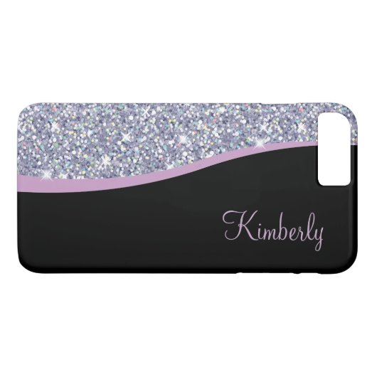 Girly Monogram Bling Case-Mate iPhone Case (Achterkant (Horizontaal))