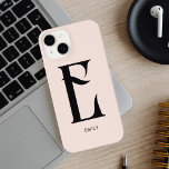 Girly Monogram  Blush Roze iPhone 14 Hoesje<br><div class="desc">monogram.</div>
