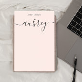 Girly Monogram Calligraphy Blush Pink Post-it® Notes