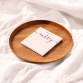 Girly Monogram Calligraphy Blush Pink Post-it® Notes