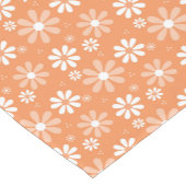 Girly Monogram Cute Oranje Daisy Flowers en Name Korte Tafelloper (Hoek)