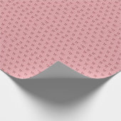 Girly Monogram en Naam roze blush rood Cadeaupapier (Hoek)